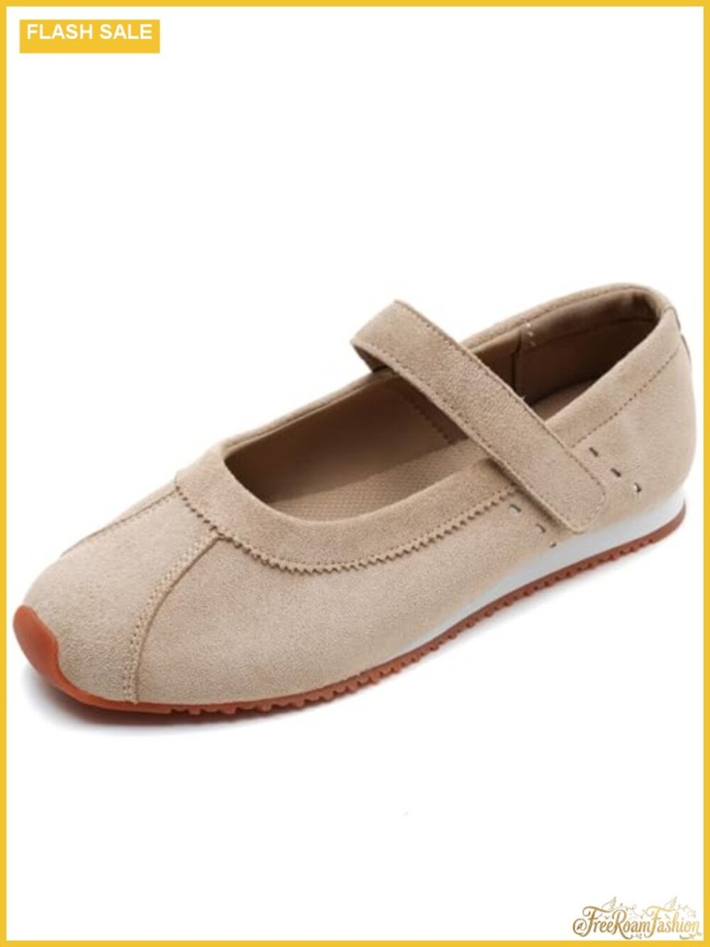 Womens Mary Jane Flats Comfort Slip On Walking Shoes Hook Loop